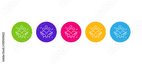 Social justice vector line icon, Community and Support Icon. Diversity Icon, Inclusion Icon, Three People Icon. Inclusion Sign, Diversity Badge, Equality Notification.