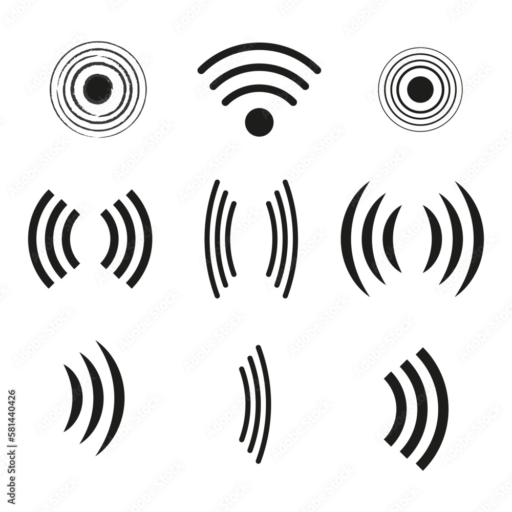 Wifi icons. Mobile phone. Wave logo. Internet network. Vector illustration. Wifi icons. Mobile phone. Wave logo. Internet network. Vector illustration.