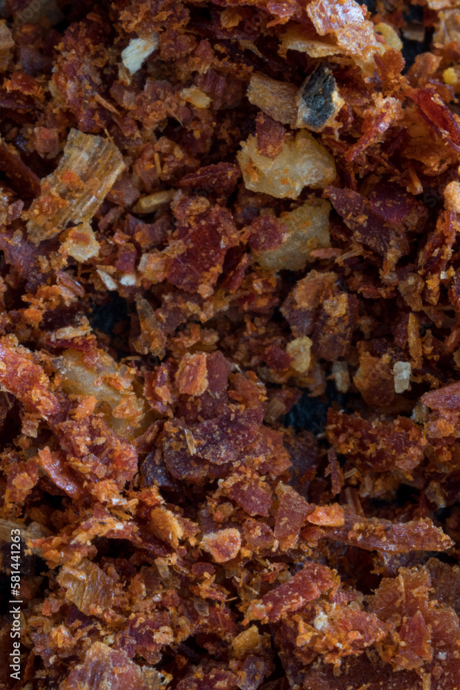 Macro of Ground Thai Chili Macro of Ground Thai Chili