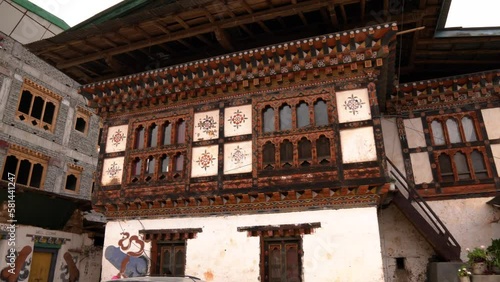 Traditional Bhutanese architecture in Punahka, Bhutan