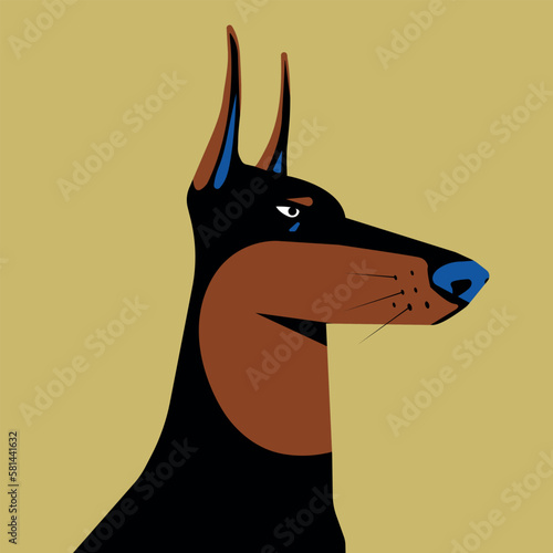 doberman vector illustration