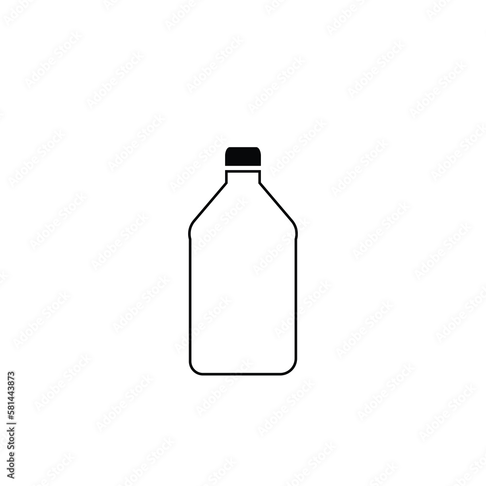 Single bottle icon symbol vector design