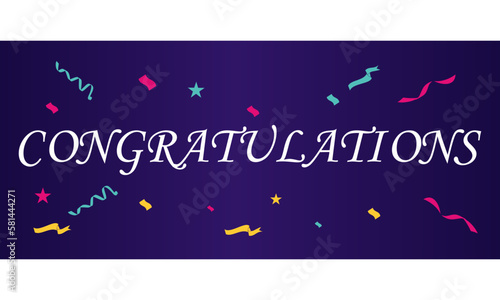 congratulations banner template illustration