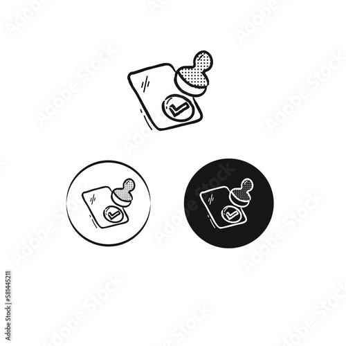Approved Stamp Icon, Document Verification Icon, Approved Document Icon, Certified Document Icon, Endorsed Document Icon illustration.