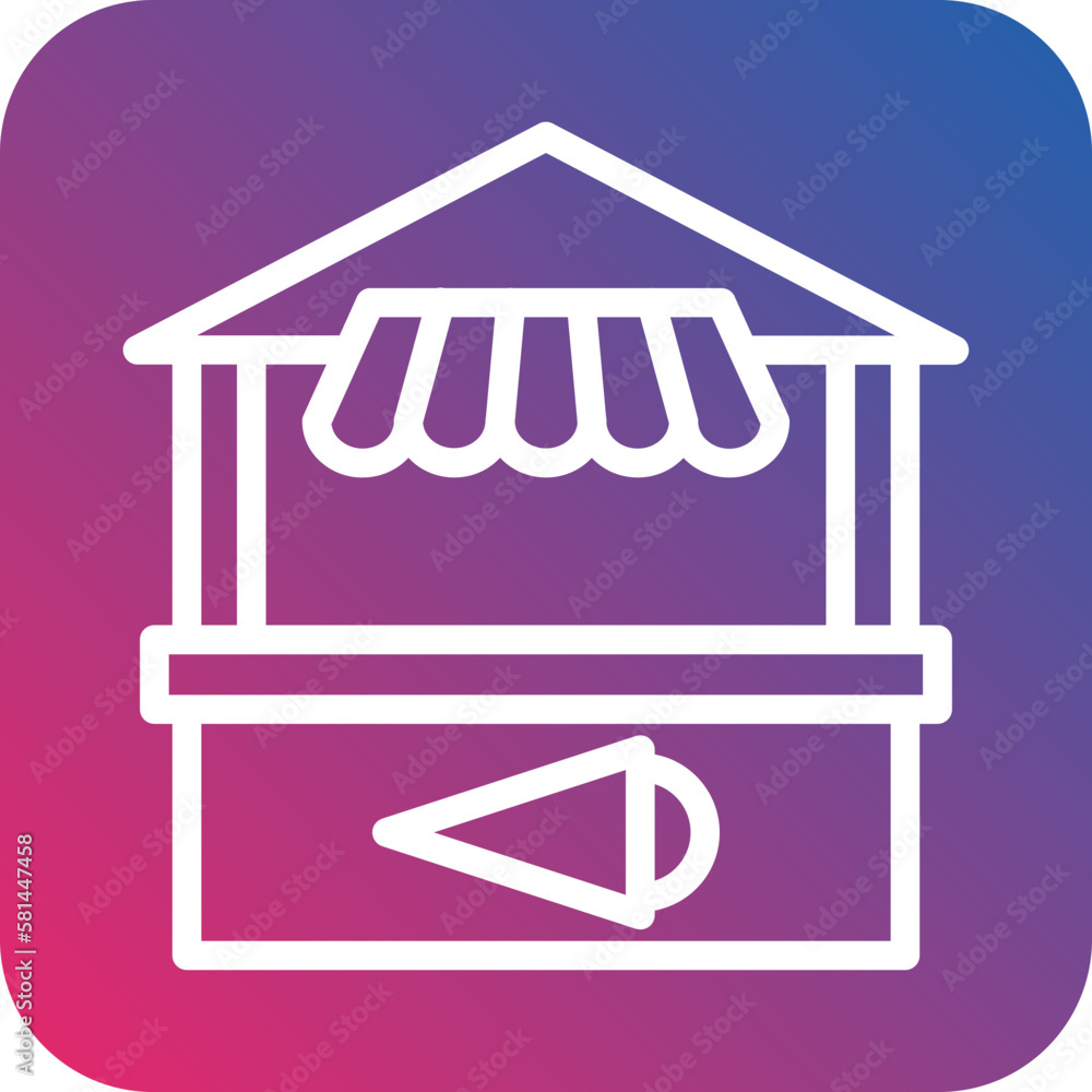 Vector Design Ice Cream Stall Icon Style Vector Design Ice Cream Stall Icon Style