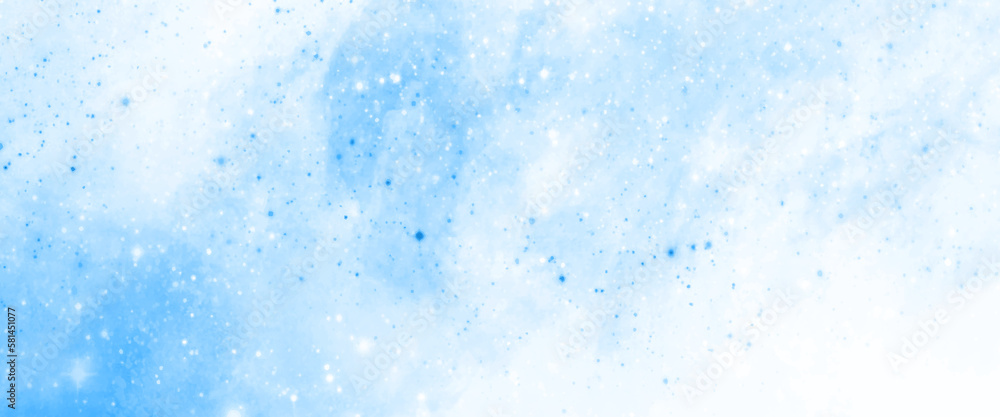 Winter storm, abstract blue sparkles on dark background. fractal art, universe filled with stars, watercolor.
Winter storm, abstract blue sparkles on dark background. fractal art, universe filled with stars, watercolor.