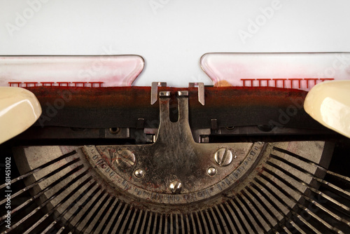 close up of vintage typewriter