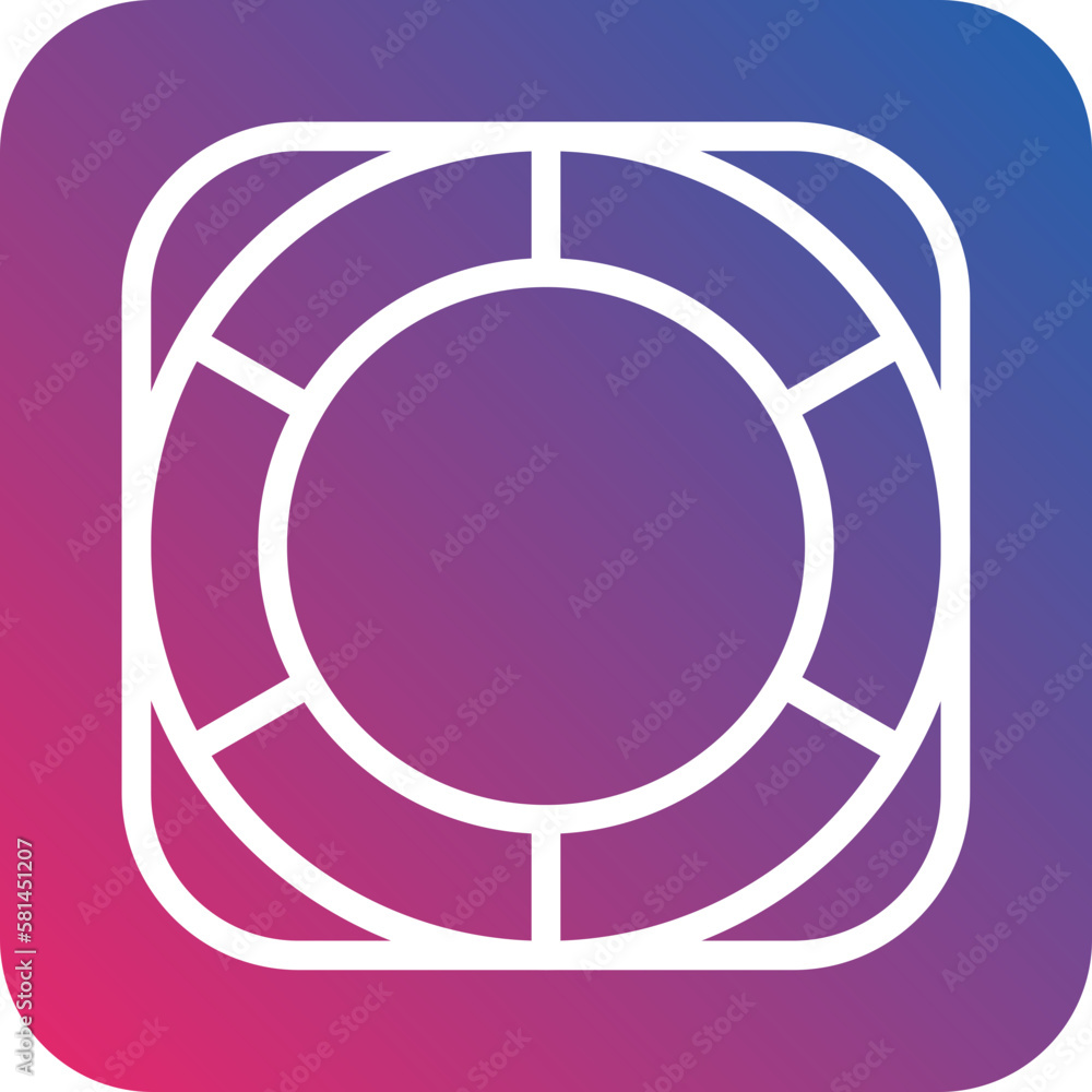 Vector Design Life Raft Icon Style Vector Design Life Raft Icon Style
