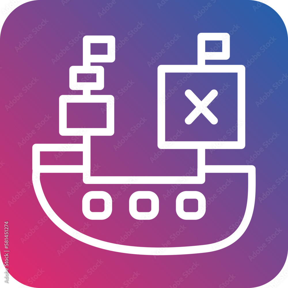 Vector Design Pirate Ship Icon Style Vector Design Pirate Ship Icon Style