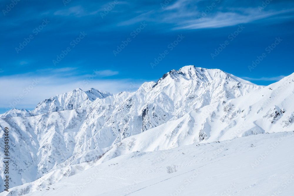 冬山登山の風景