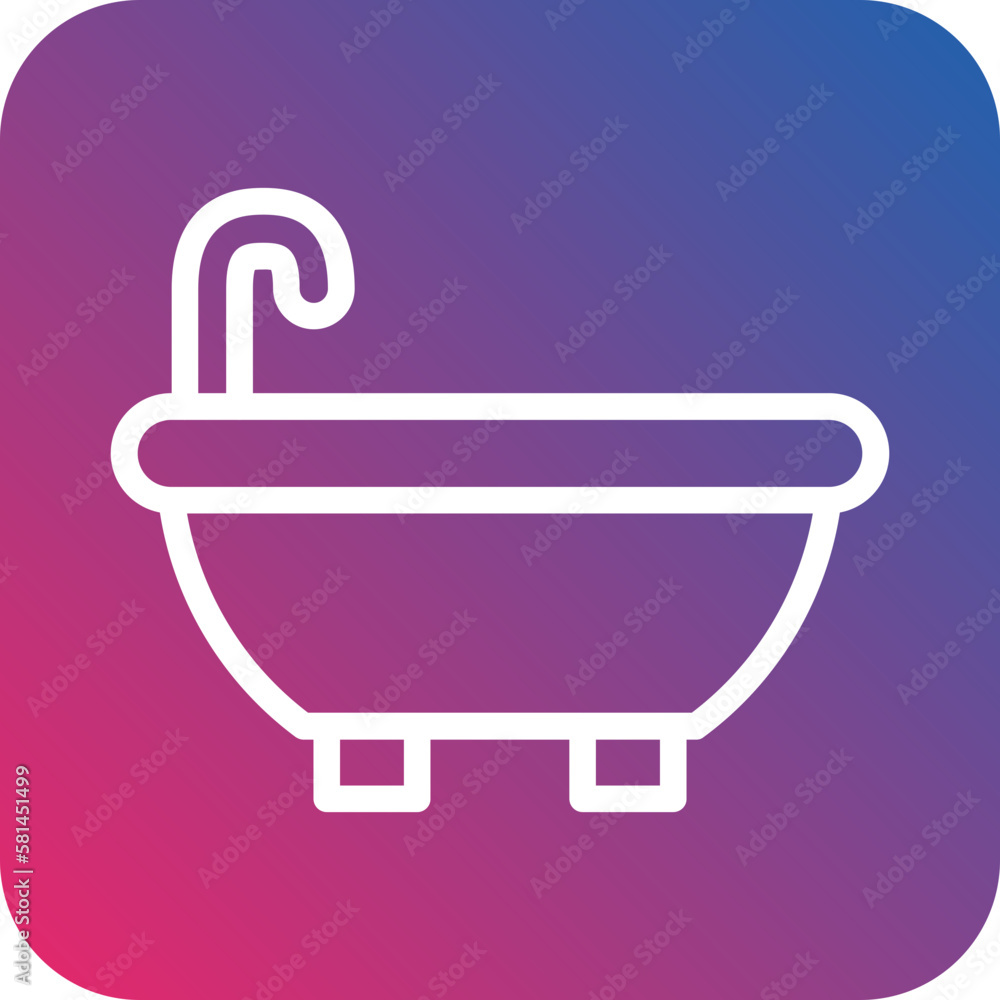 Vector Design Bathtub Icon Style Vector Design Bathtub Icon Style