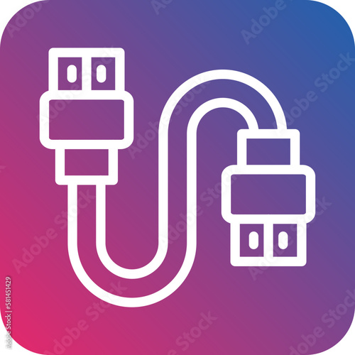 Vector Design Hdmi Cable Icon Style