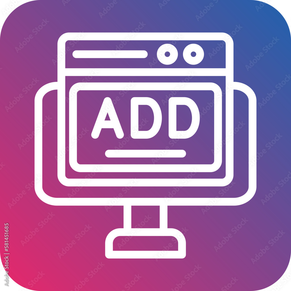Vector Design Online Ads Icon Style Vector Design Online Ads Icon Style