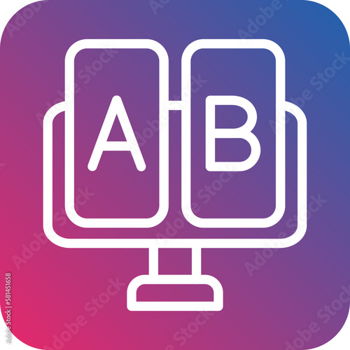 Vector Design AB Testing Icon Style