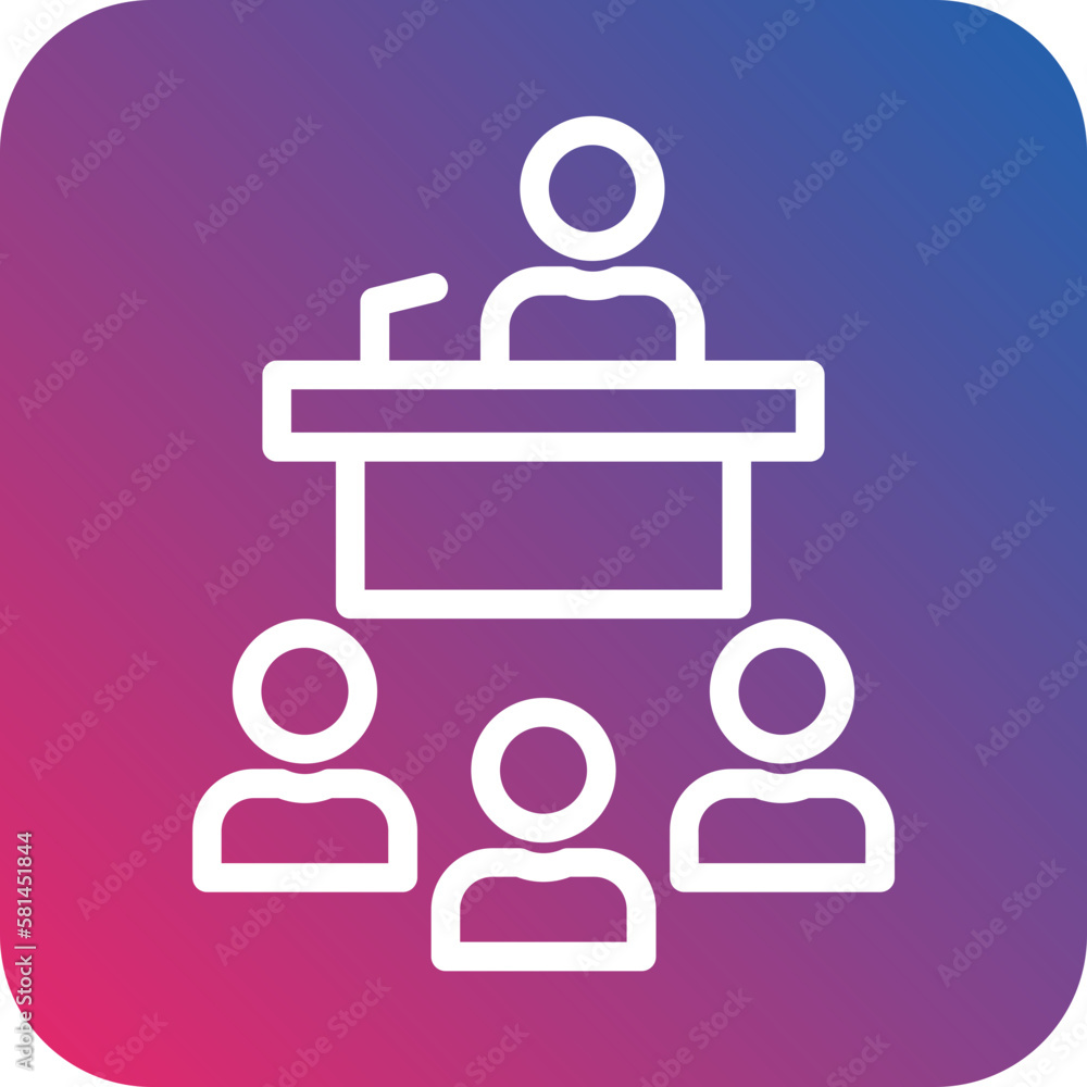 Vector Design Press Conference Icon Style Vector Design Press Conference Icon Style