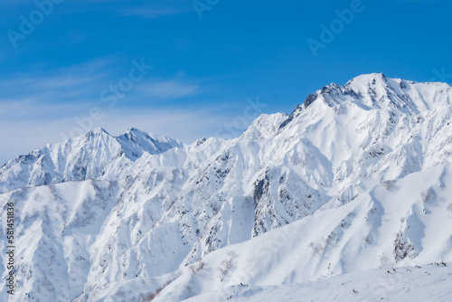 冬山登山の風景