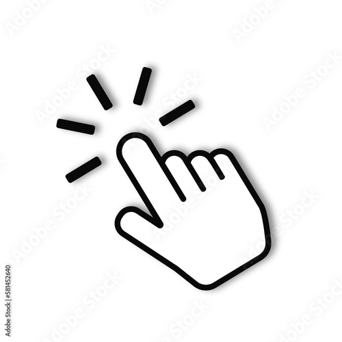Fotografija illustration finger hand cursor icon for click symbol