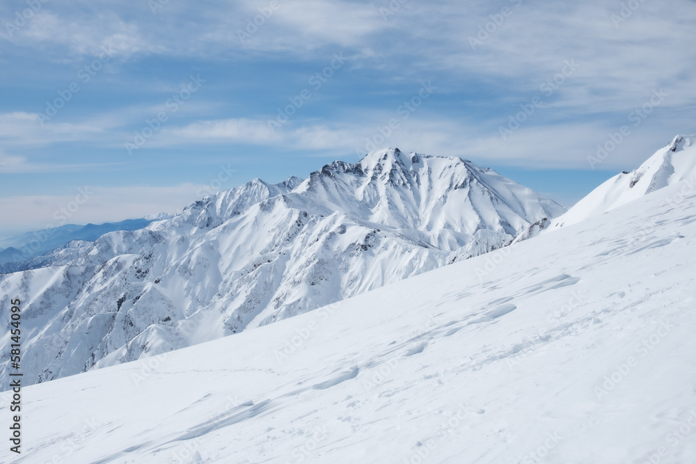 冬山登山の風景 冬山登山の風景
