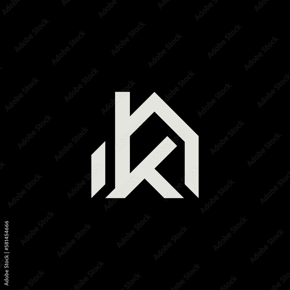 Letter K Combine With Top House Icon Simple Logo Design. Initial K Home Logo Identity for Branding, Business, Real Estate, building, landmark Letter K Combine With Top House Icon Simple Logo Design. Initial K Home Logo Identity for Branding, Business, Real Estate, building, landmark
