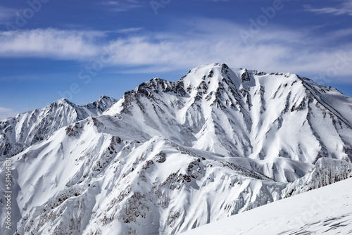 冬山登山の風景