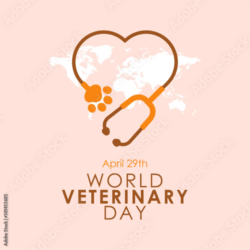world veterinary day poster template