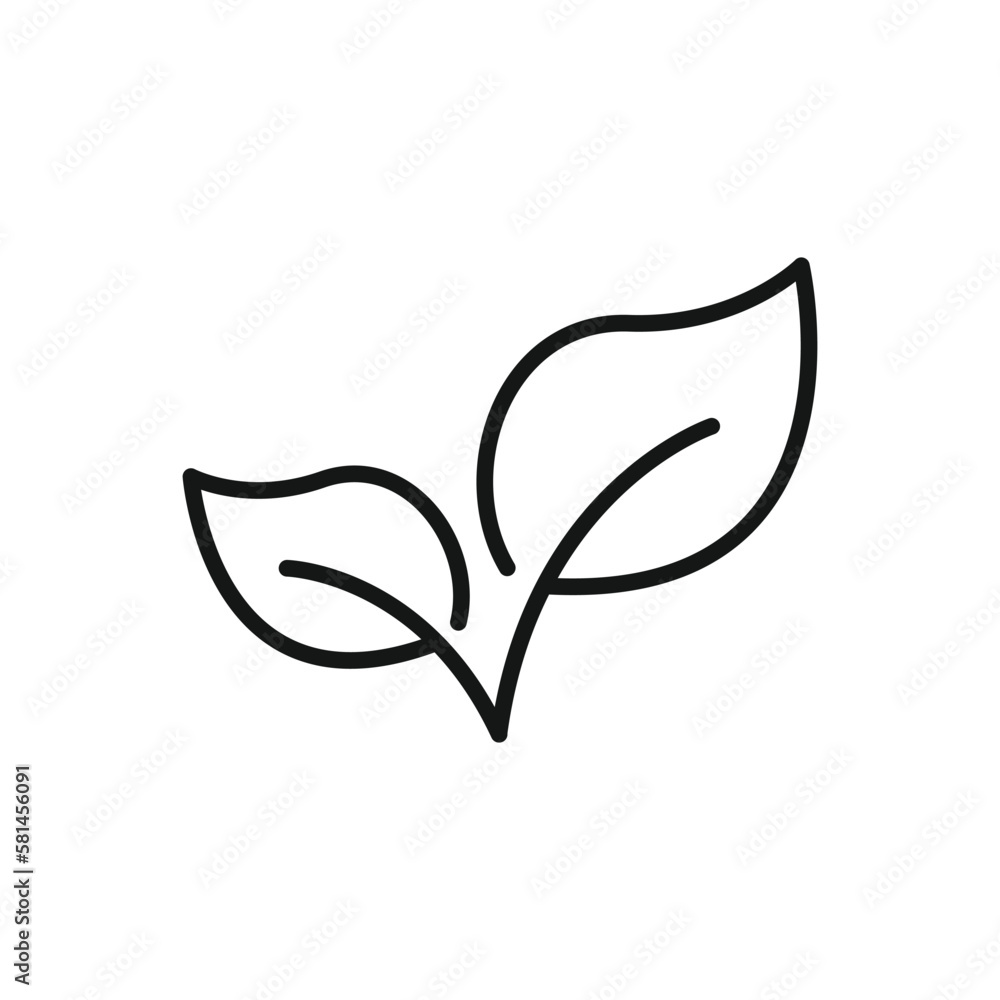 Editable Icon of Leaf, Vector illustration isolated on white background. using for Presentation, website or mobile app Editable Icon of Leaf, Vector illustration isolated on white background. using for Presentation, website or mobile app