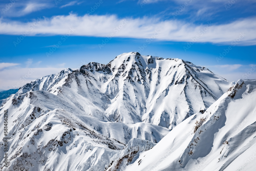 Obraz premium 冬山登山の風景
