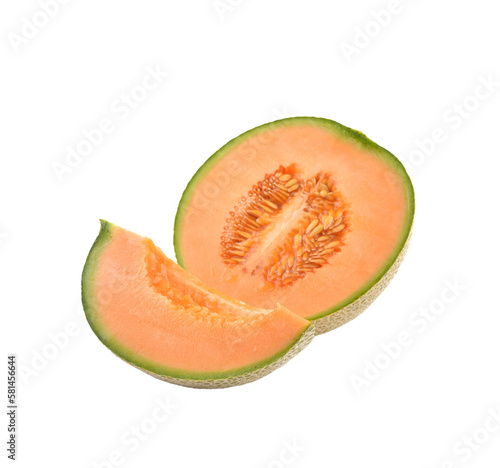 cantaloupe melon isolated  on transparent png