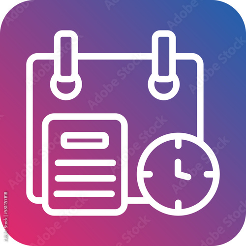 Vector Design Time Plan Icon Style