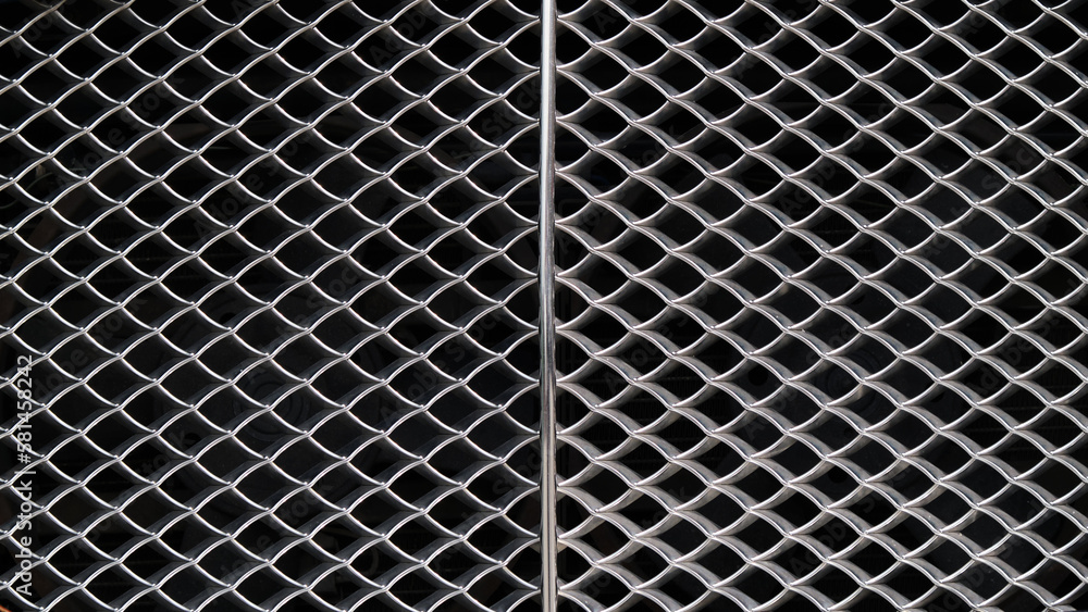 Decorative panel of a retro car cooling radiator. Decorative panel of a retro car cooling radiator.