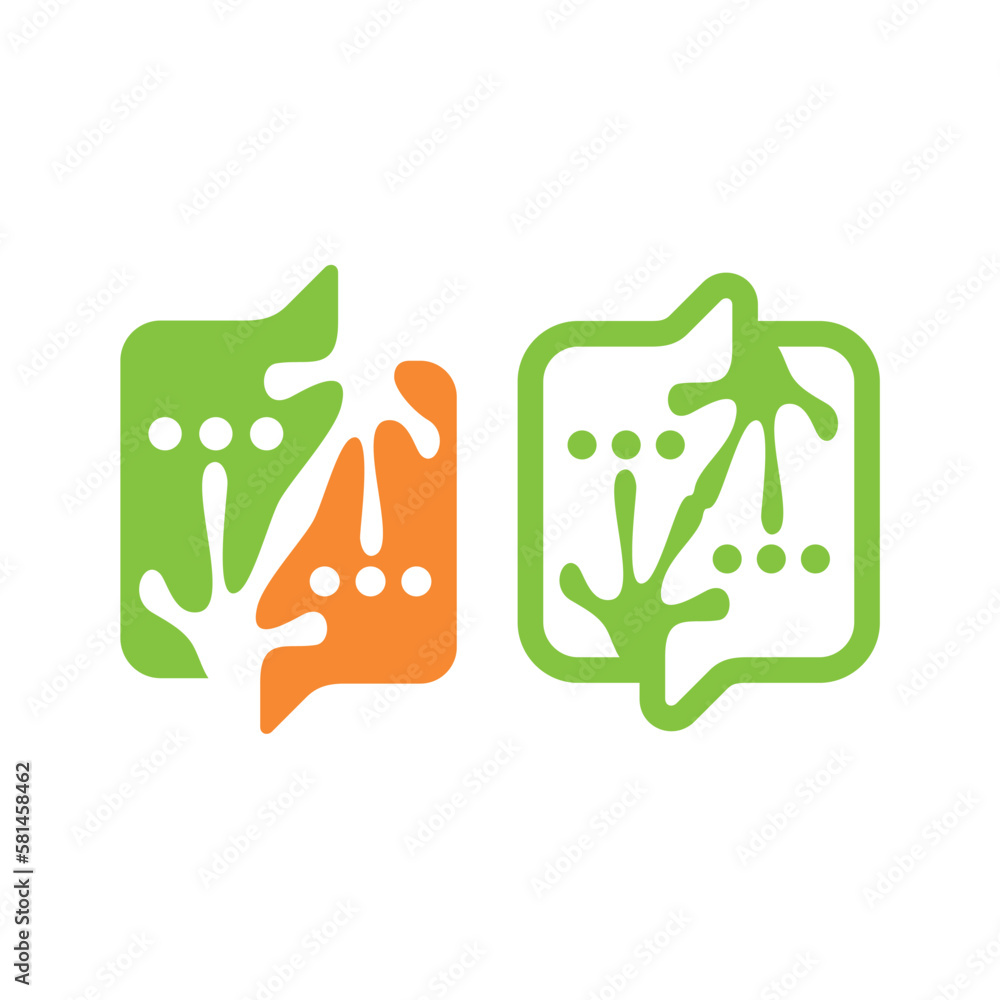Obraz premium frog message logo