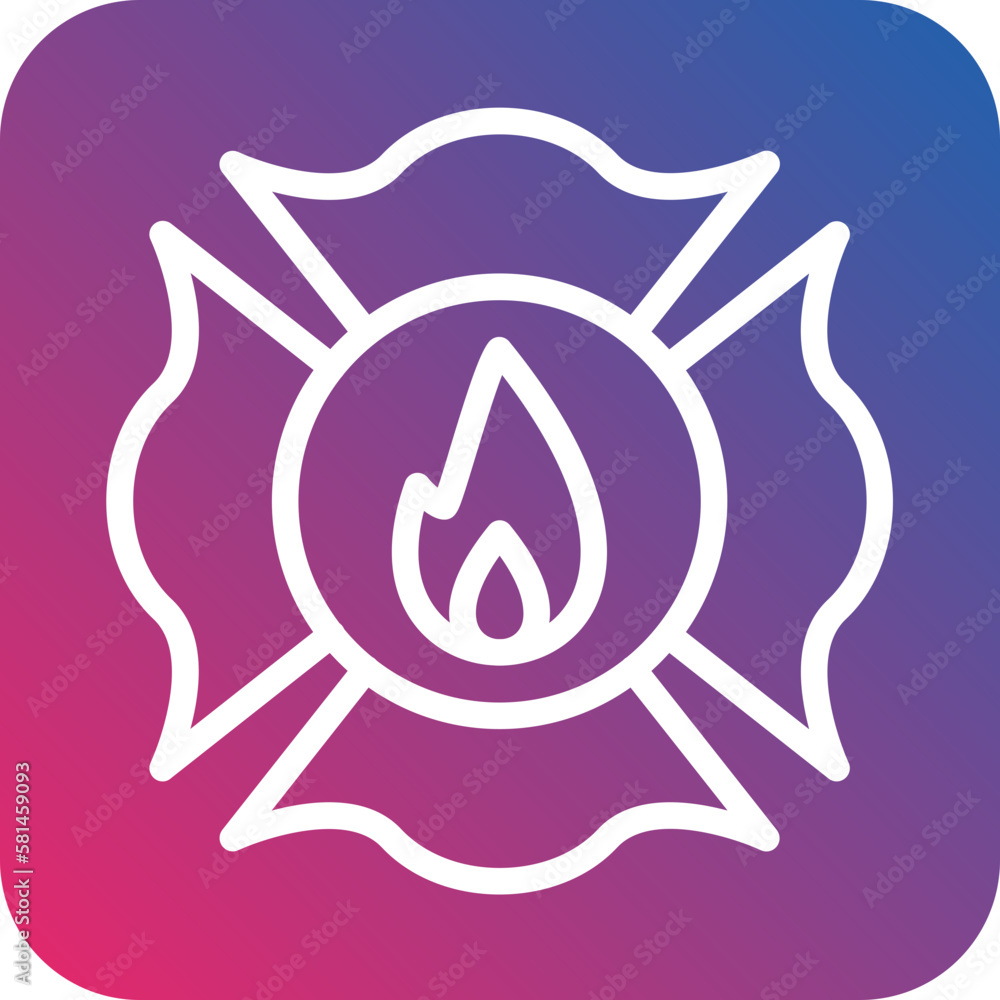 Vector Design Firefighter Badge Icon Style Vector Design Firefighter Badge Icon Style