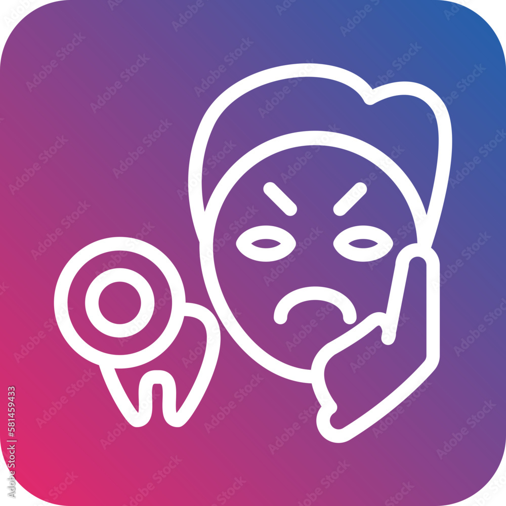 Vector Design Toothache Icon Style Vector Design Toothache Icon Style
