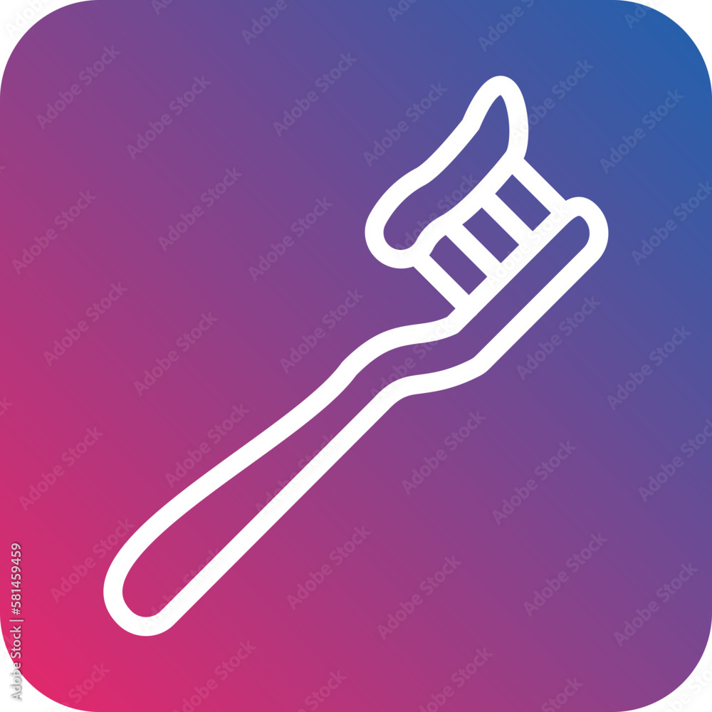 Vector Design Tooth Paste on Brush Icon Style Vector Design Tooth Paste on Brush Icon Style