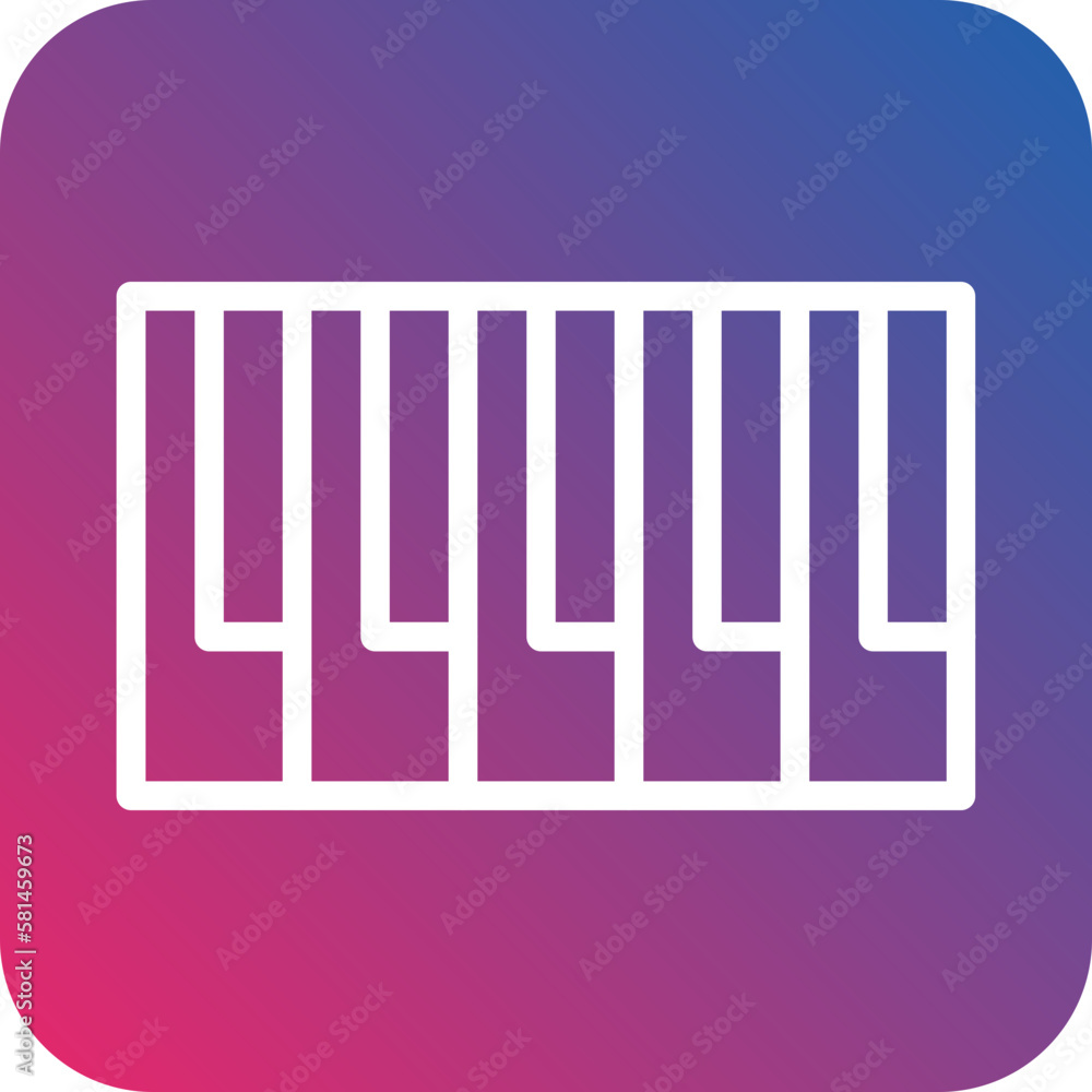 Vector Design Piano keyboard Icon Style Vector Design Piano keyboard Icon Style