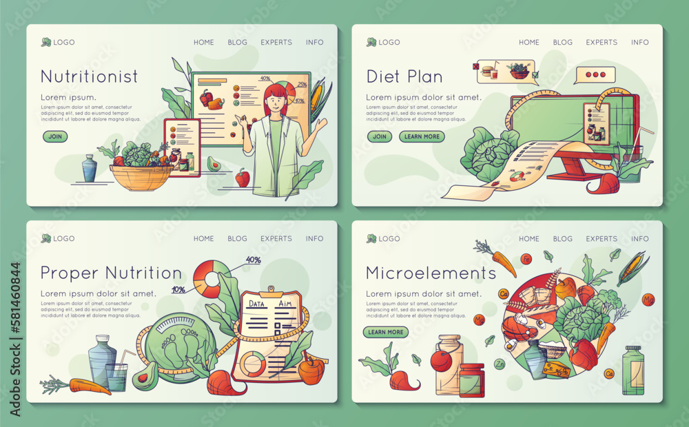 Nutritionist Landing Pages Collection