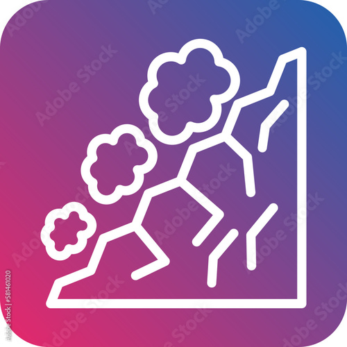 Vector Design Snow Avalanche Icon Style