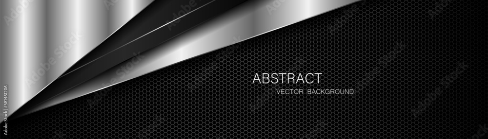 Abstract black and silver polygons on dark steel mesh background. with free space for design. modern technology innovation concept background
Abstract black and silver polygons on dark steel mesh background. with free space for design. modern technology innovation concept background