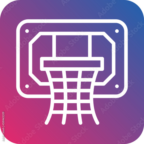 Vector Design Basketball Hoop Icon Style