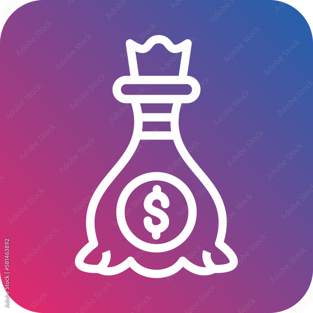 Vector Design Money Bag Icon Style Vector Design Money Bag Icon Style