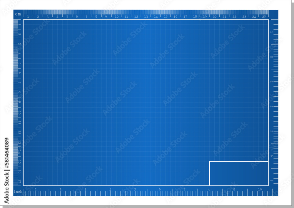 Blank Blueprint Template with inch