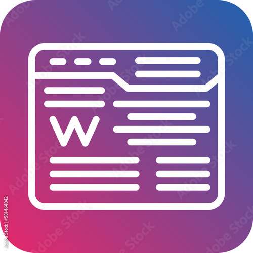 Vector Design Wikipedia Icon Style