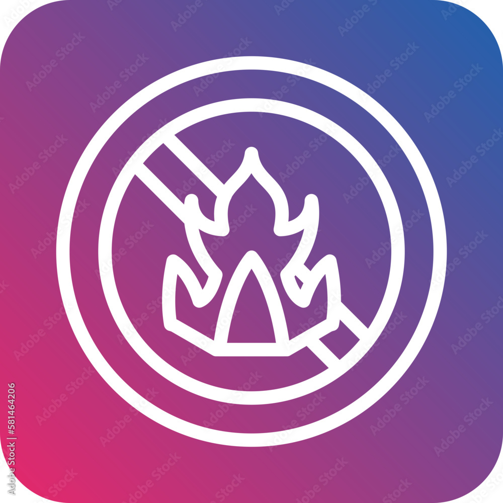Vector Design No Fire Icon Style Vector Design No Fire Icon Style