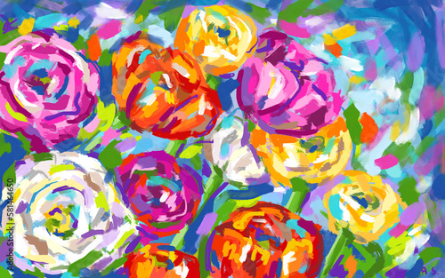 Beautiful Flower Painting - Premium Flower Art