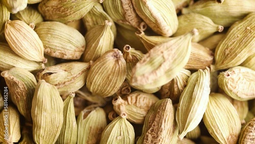 green cardamom seeds background