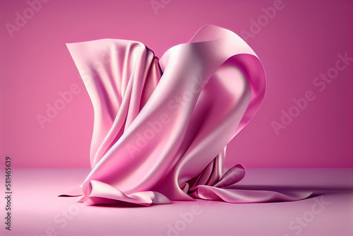 luxry pink flowing cloth background, mockup 3d render, soft, Product