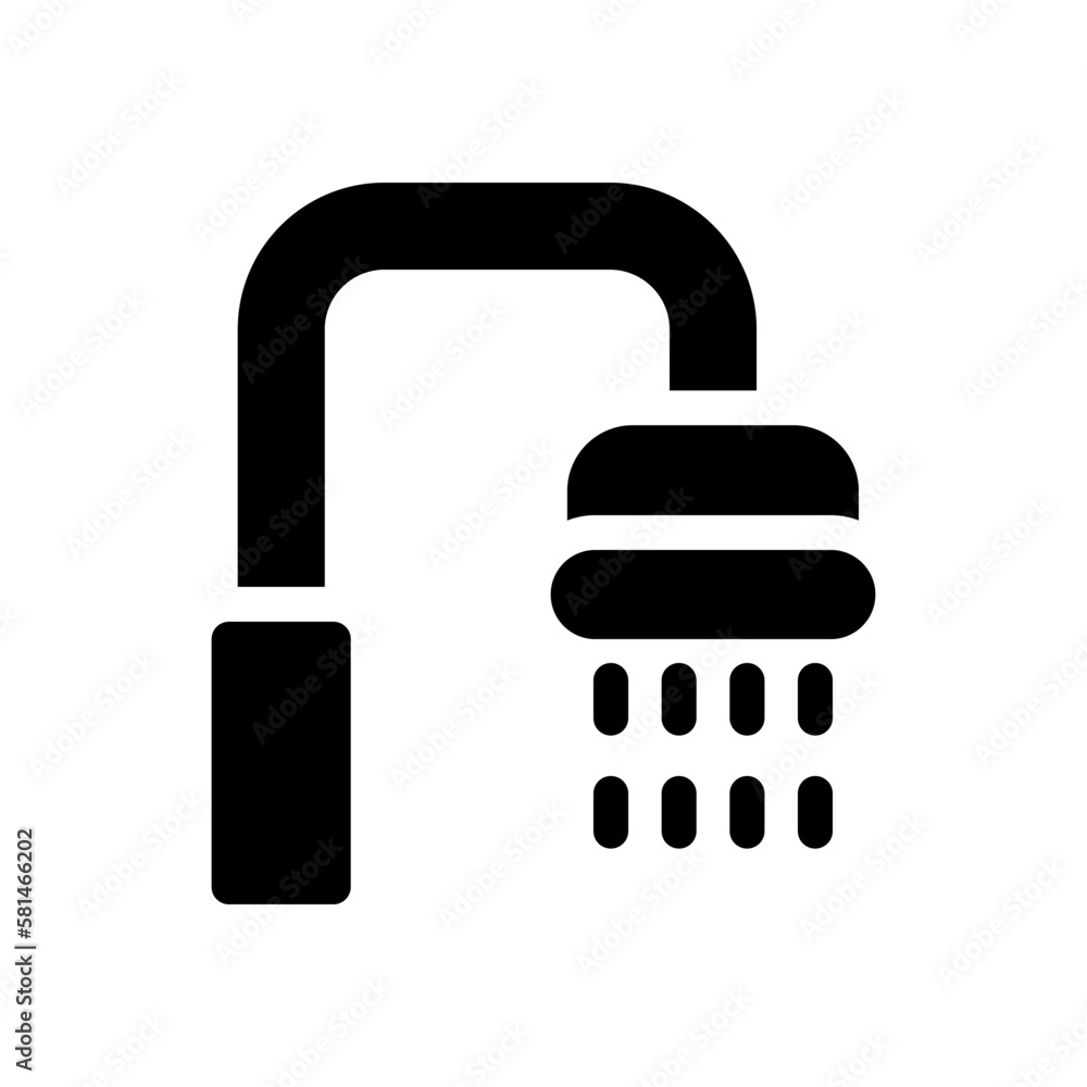 Fototapeta premium shower solid icon illustration vector graphic