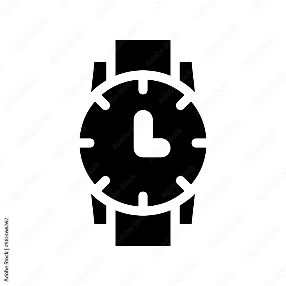 watch solid icon illustration vector graphic watch solid icon illustration vector graphic