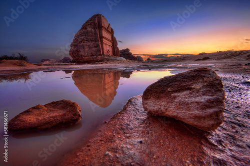 Φωτογραφία A beautiful view of the heritage landmark, Madain Saleh, one of the historical b