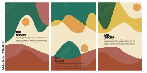 vector colorful fluid and liquid summer brochure background template